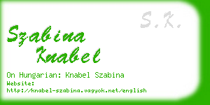 szabina knabel business card